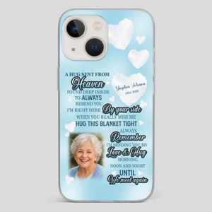 “A Hug Sent From Heaven” Grandma Memorial Case – Forever Loved, Never Forgotten - 89Prints