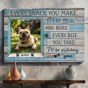 French Bulldog Canvas Wall Art - Personalized Vintage Wooden Style for Pet Lovers