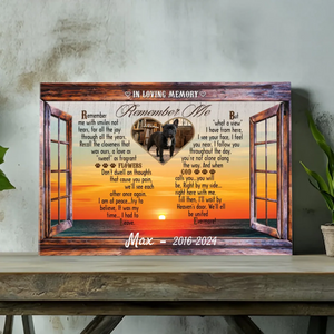 French Bulldog Canvas Wall Art - Custom Dog Memorial Window Sign
