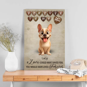 Personalized French Bulldog Memorial Canvas Wall Art – 
