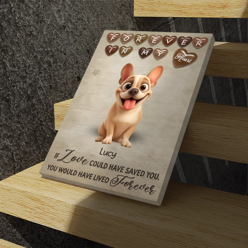 Personalized French Bulldog Memorial Canvas Wall Art – 