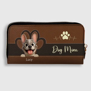 Personalized Dog Mom French Bulldog Wallet - Custom Cute Frenchie Parent