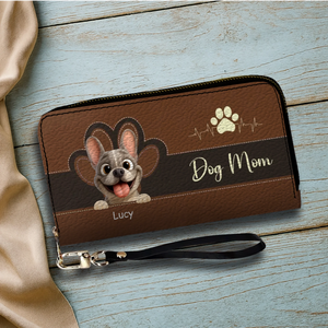 Personalized Dog Mom French Bulldog Wallet - Custom Cute Frenchie Parent