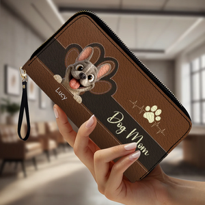 Personalized Dog Mom French Bulldog Wallet - Custom Cute Frenchie Parent