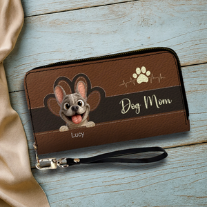 Personalized Dog Mom French Bulldog Wallet - Custom Cute Frenchie Parent