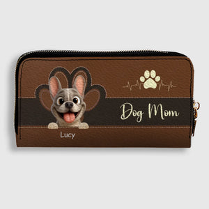 Personalized Dog Mom French Bulldog Wallet - Custom Cute Frenchie Parent