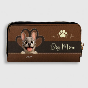 Personalized Dog Mom French Bulldog Wallet - Custom Cute Frenchie Parent