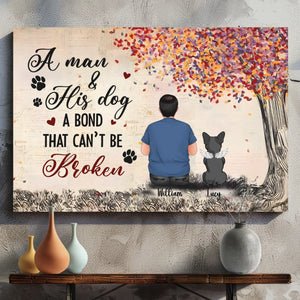 Personalized French Bulldog Memorial Canvas Wall Art – A Bond That Can't Be Broken Gift