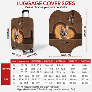 Vintage Heart French Bulldog Luggage Cover – Customized Suitcase Protector