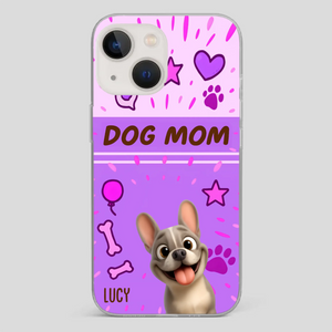 Customized French Bulldog Phone Case – Cute Purple Dog Mom Mobile Cover