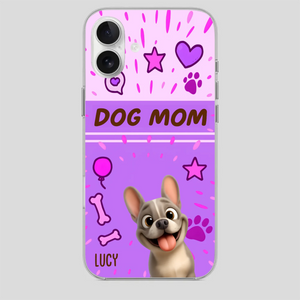 Customized French Bulldog Phone Case – Cute Purple Dog Mom Mobile Cover