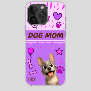 Customized French Bulldog Phone Case – Cute Purple Dog Mom Mobile Cover