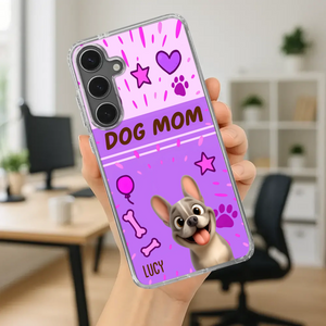 Customized French Bulldog Phone Case – Cute Purple Dog Mom Mobile Cover