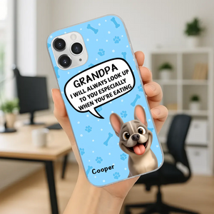 Customized French Bulldog Phone Case – Cute Light Blue Dog Lover Gift