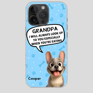 Customized French Bulldog Phone Case – Cute Light Blue Dog Lover Gift