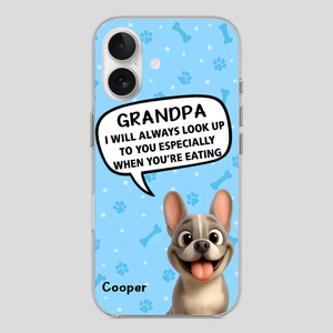 Customized French Bulldog Phone Case – Cute Light Blue Dog Lover Gift