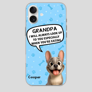 Customized French Bulldog Phone Case – Cute Light Blue Dog Lover Gift
