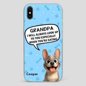 Customized French Bulldog Phone Case – Cute Light Blue Dog Lover Gift