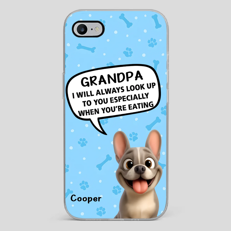 Customized French Bulldog Phone Case – Cute Light Blue Dog Lover Gift