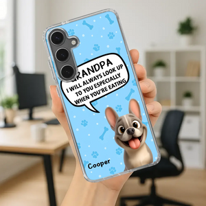 Customized French Bulldog Phone Case – Cute Light Blue Dog Lover Gift