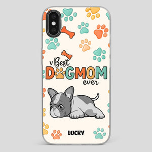 Bespoke French Bulldog Phone Case – Colorful Paw Print Dog Lover Gift
