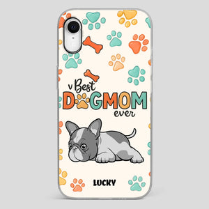Bespoke French Bulldog Phone Case – Colorful Paw Print Dog Lover Gift