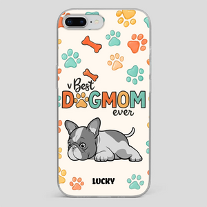 Bespoke French Bulldog Phone Case – Colorful Paw Print Dog Lover Gift