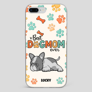 Bespoke French Bulldog Phone Case – Colorful Paw Print Dog Lover Gift