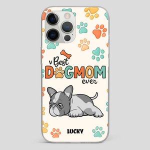 Bespoke French Bulldog Phone Case – Colorful Paw Print Dog Lover Gift