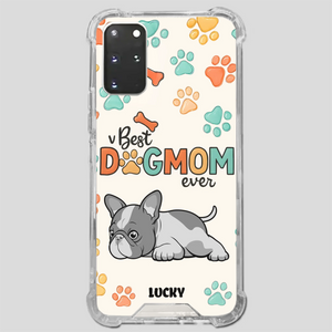 Bespoke French Bulldog Phone Case – Colorful Paw Print Dog Lover Gift
