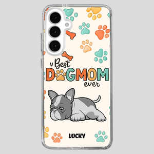 Bespoke French Bulldog Phone Case – Colorful Paw Print Dog Lover Gift