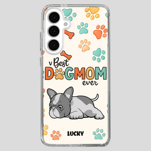 Bespoke French Bulldog Phone Case – Colorful Paw Print Dog Lover Gift