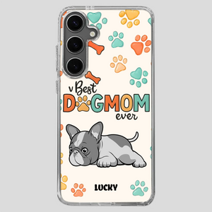 Bespoke French Bulldog Phone Case – Colorful Paw Print Dog Lover Gift