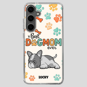 Bespoke French Bulldog Phone Case – Colorful Paw Print Dog Lover Gift