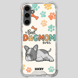 Bespoke French Bulldog Phone Case – Colorful Paw Print Dog Lover Gift