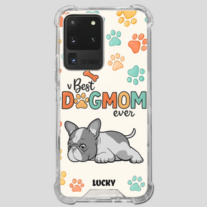 Bespoke French Bulldog Phone Case – Colorful Paw Print Dog Lover Gift
