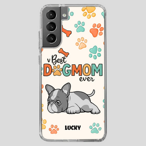 Bespoke French Bulldog Phone Case – Colorful Paw Print Dog Lover Gift