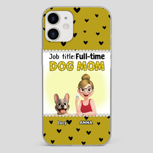 Customized French Bulldog Phone Case – Full-time Dog Mom Gift