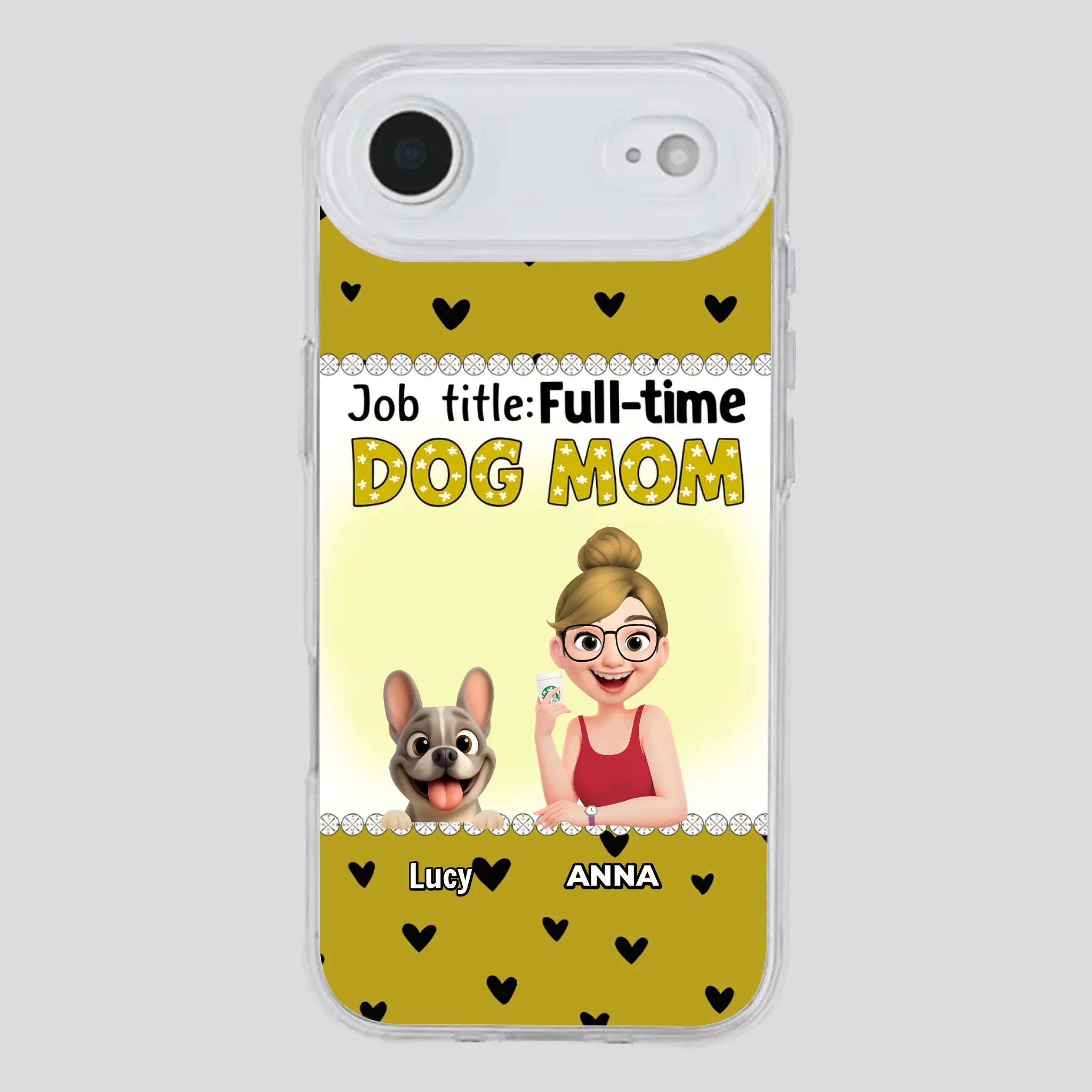 Customized French Bulldog Phone Case – Full-time Dog Mom Gift