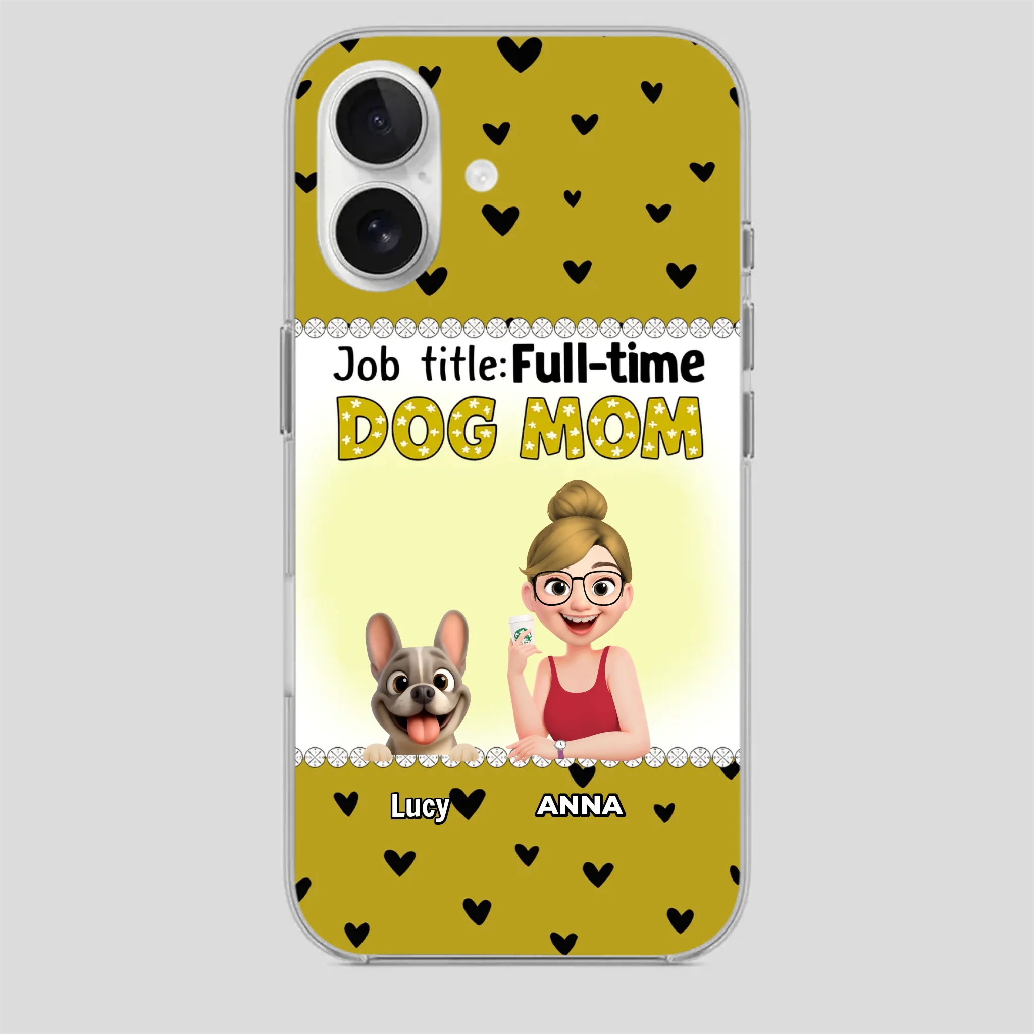 Customized French Bulldog Phone Case – Full-time Dog Mom Gift