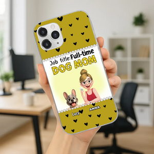 Customized French Bulldog Phone Case – Full-time Dog Mom Gift