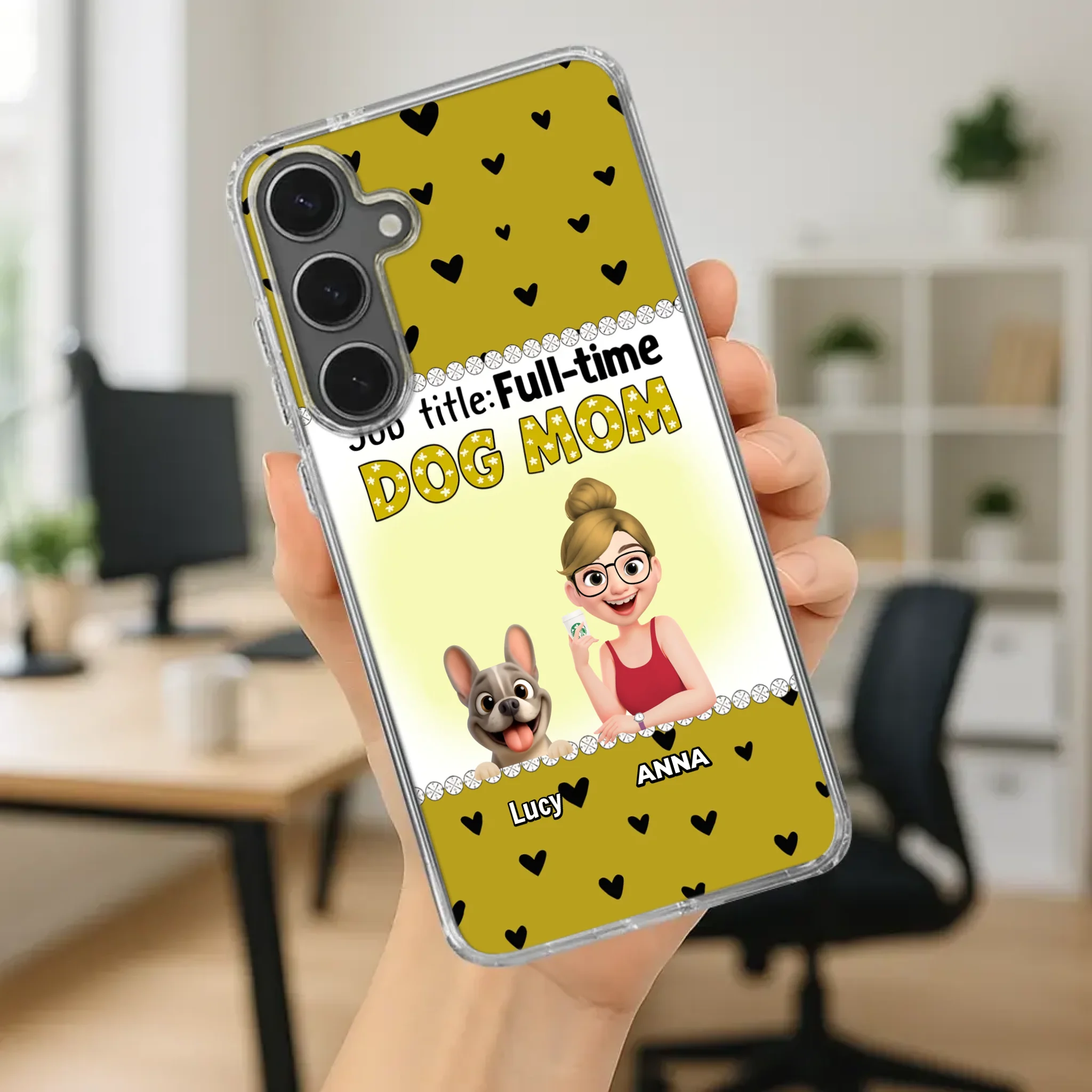 Customized French Bulldog Phone Case – Full-time Dog Mom Gift