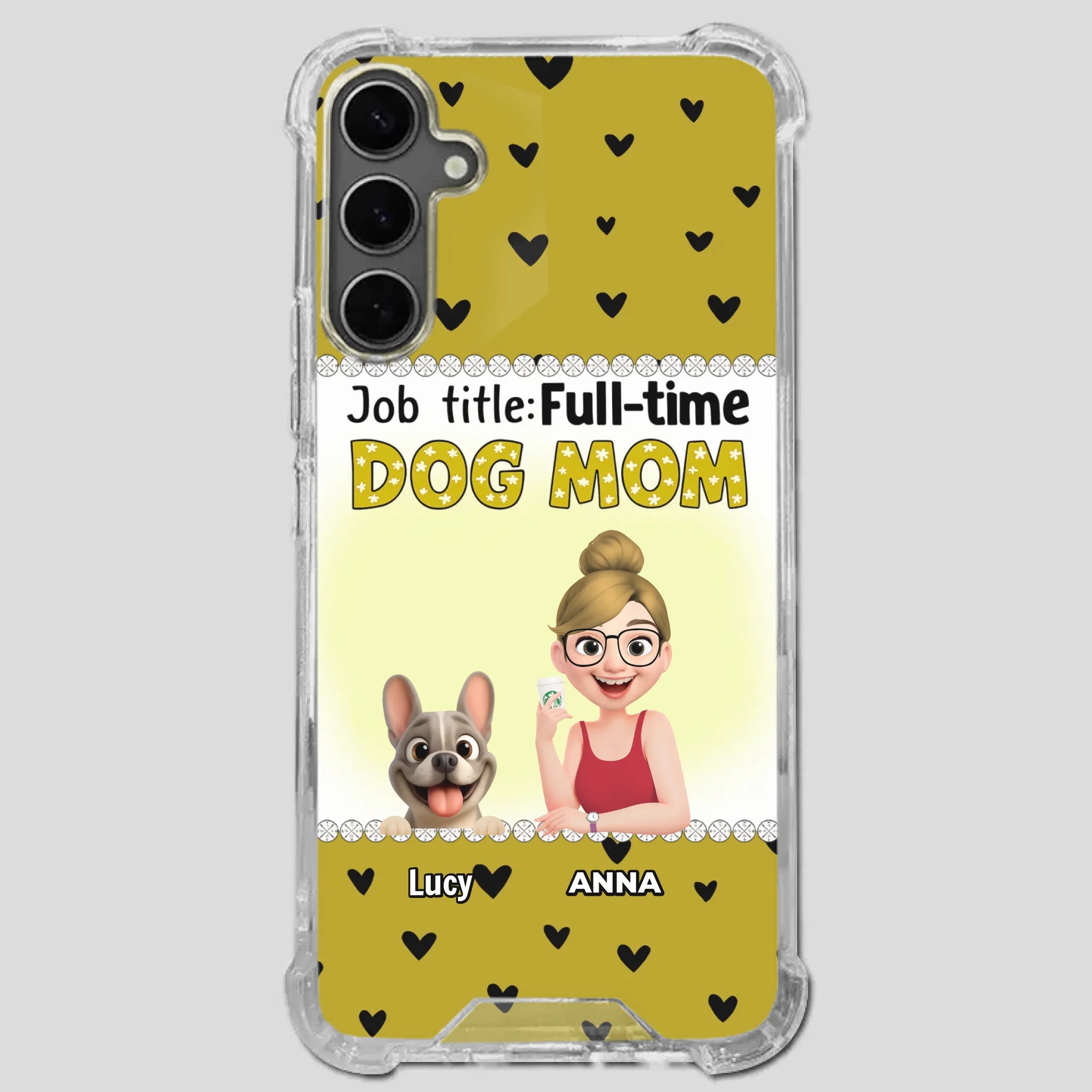 Customized French Bulldog Phone Case – Full-time Dog Mom Gift