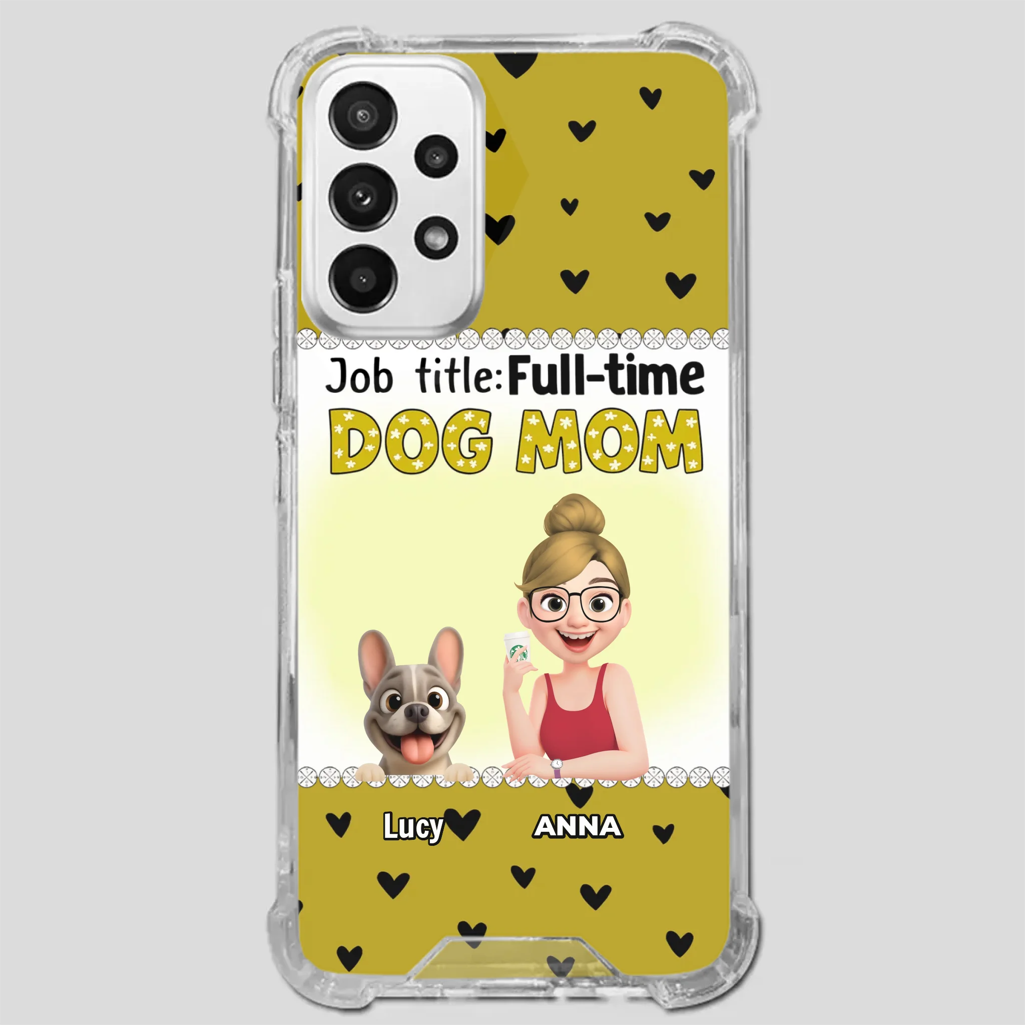Customized French Bulldog Phone Case – Full-time Dog Mom Gift