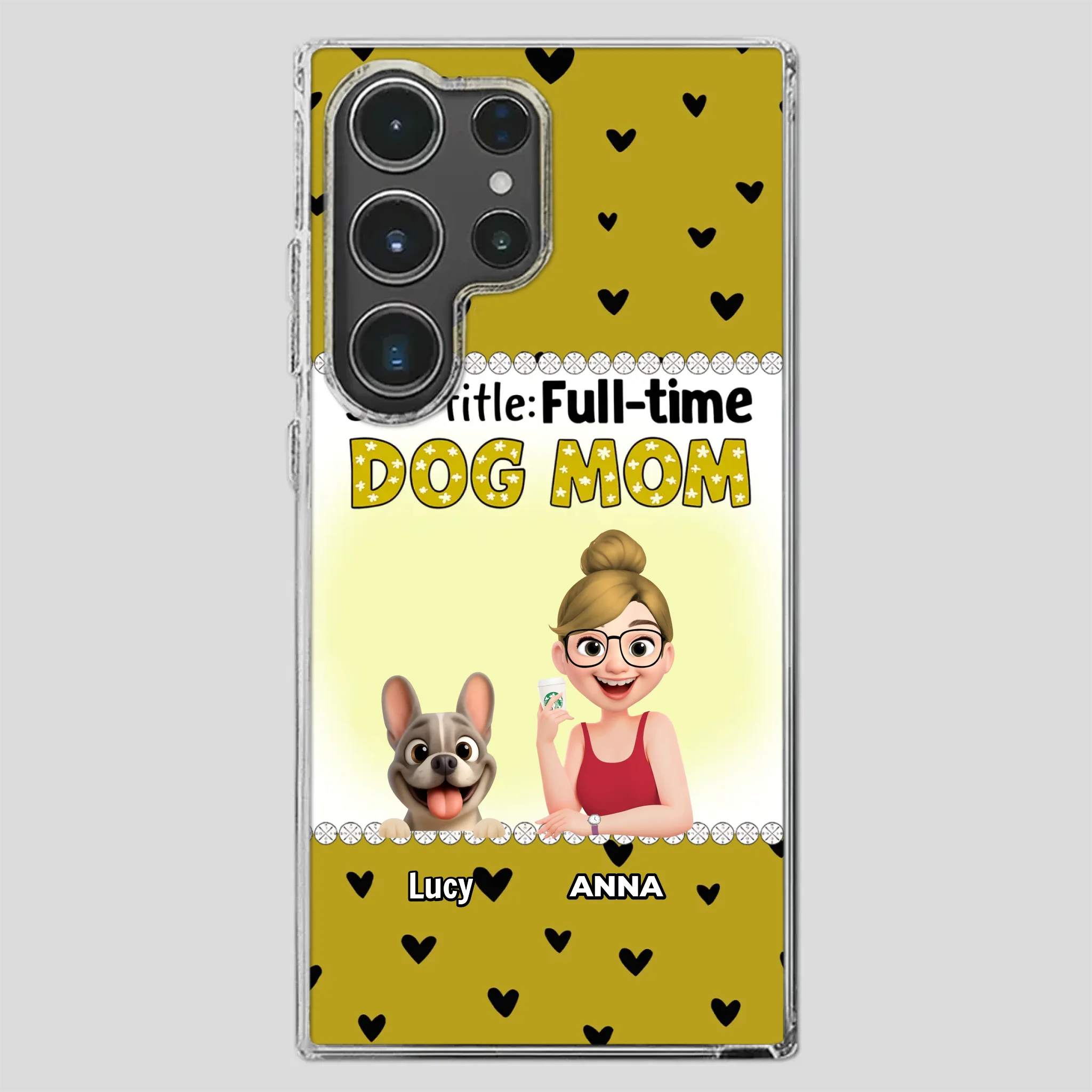 Customized French Bulldog Phone Case – Full-time Dog Mom Gift