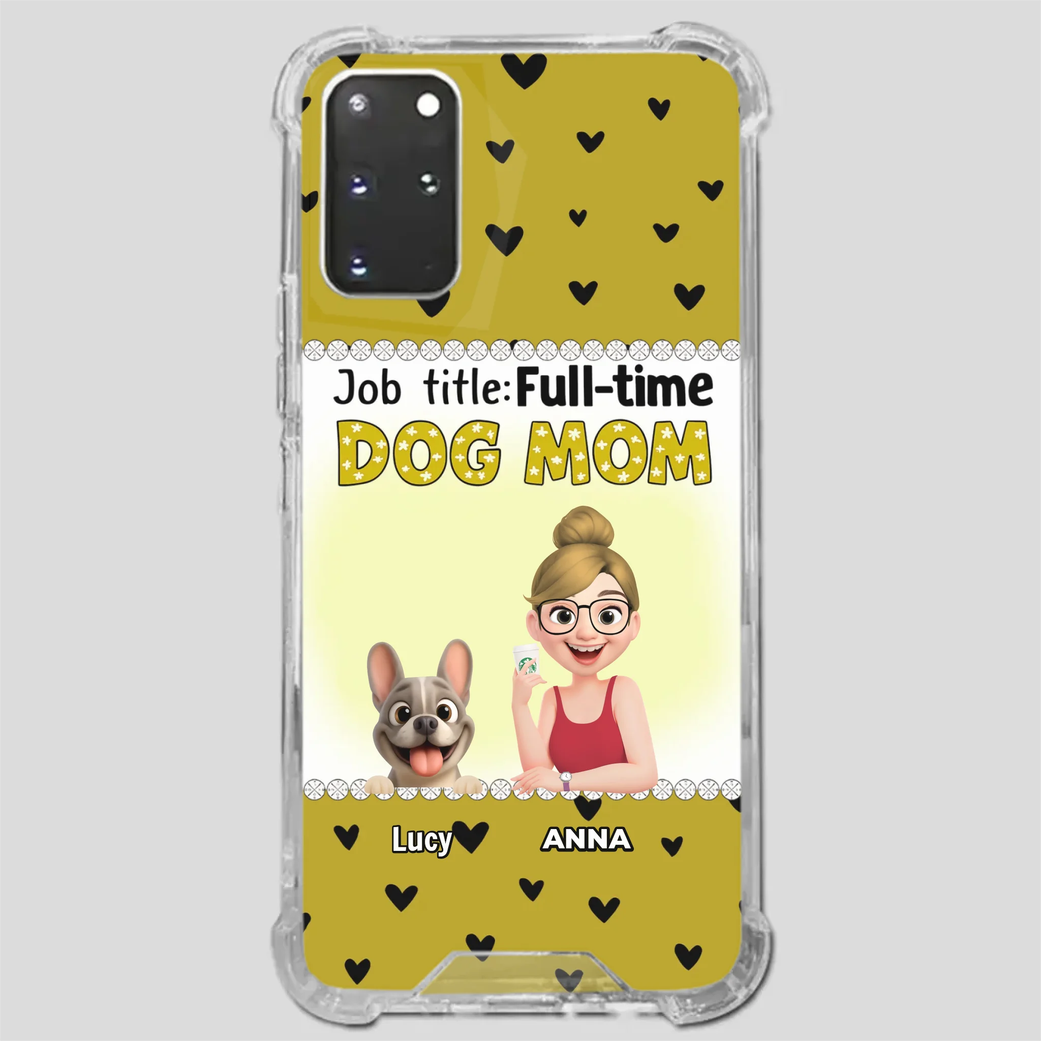 Customized French Bulldog Phone Case – Full-time Dog Mom Gift