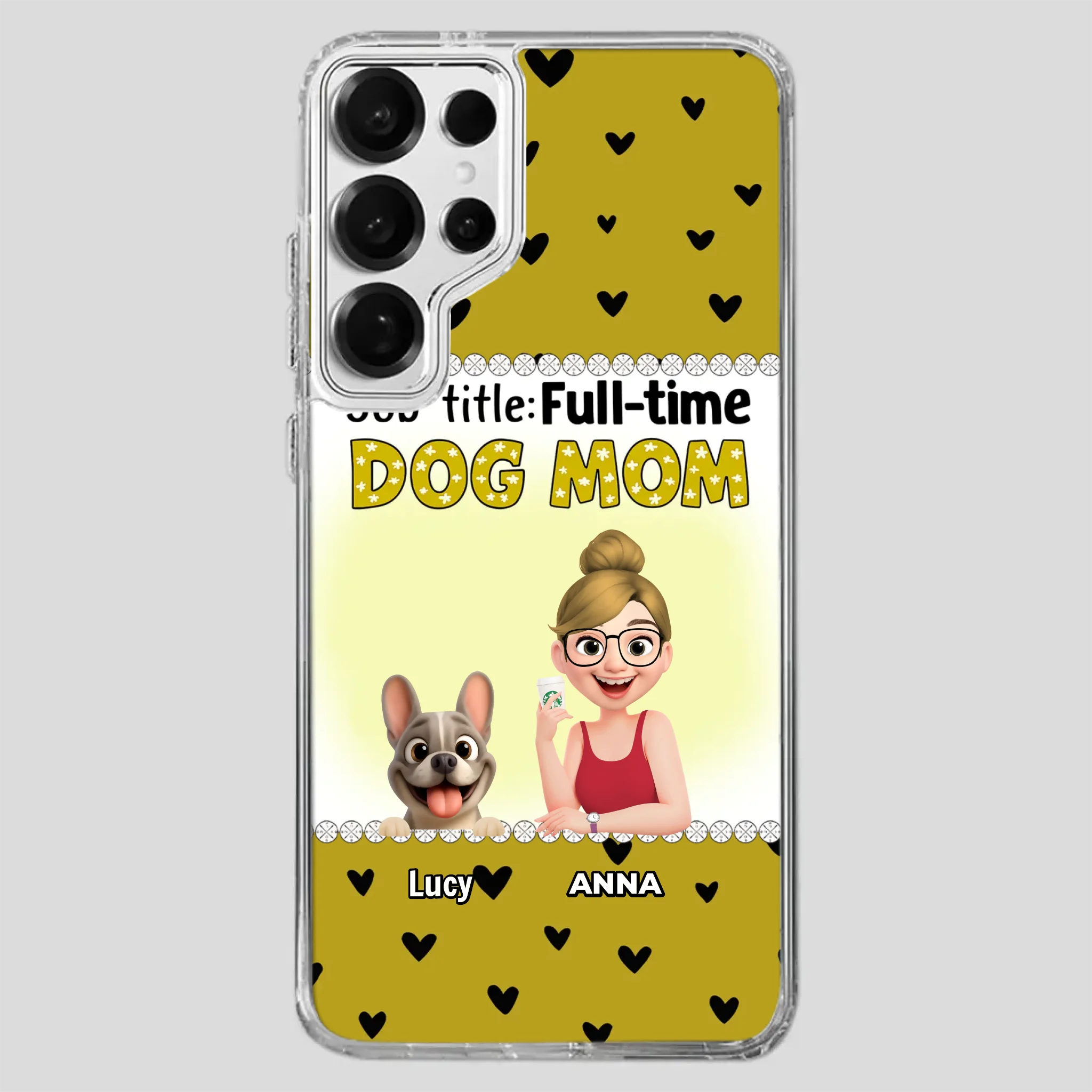 Customized French Bulldog Phone Case – Full-time Dog Mom Gift