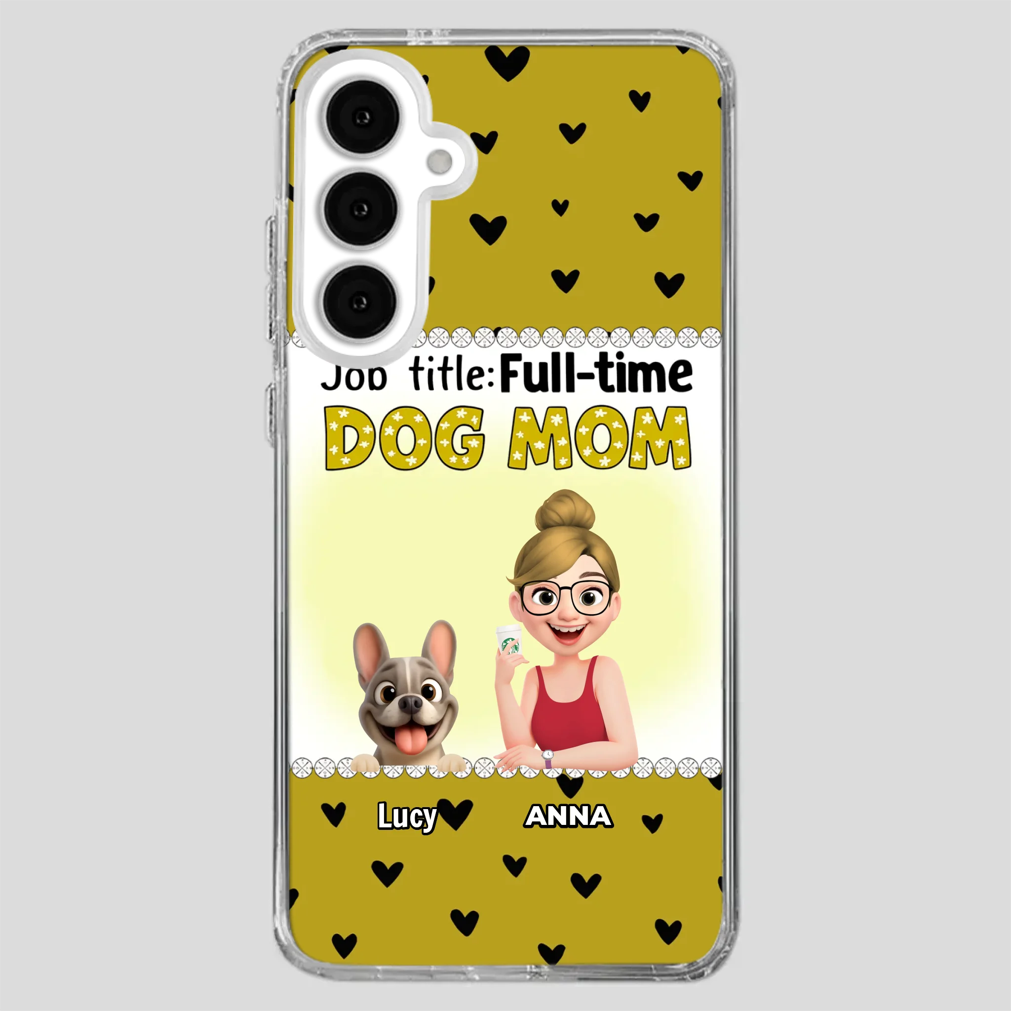 Customized French Bulldog Phone Case – Full-time Dog Mom Gift