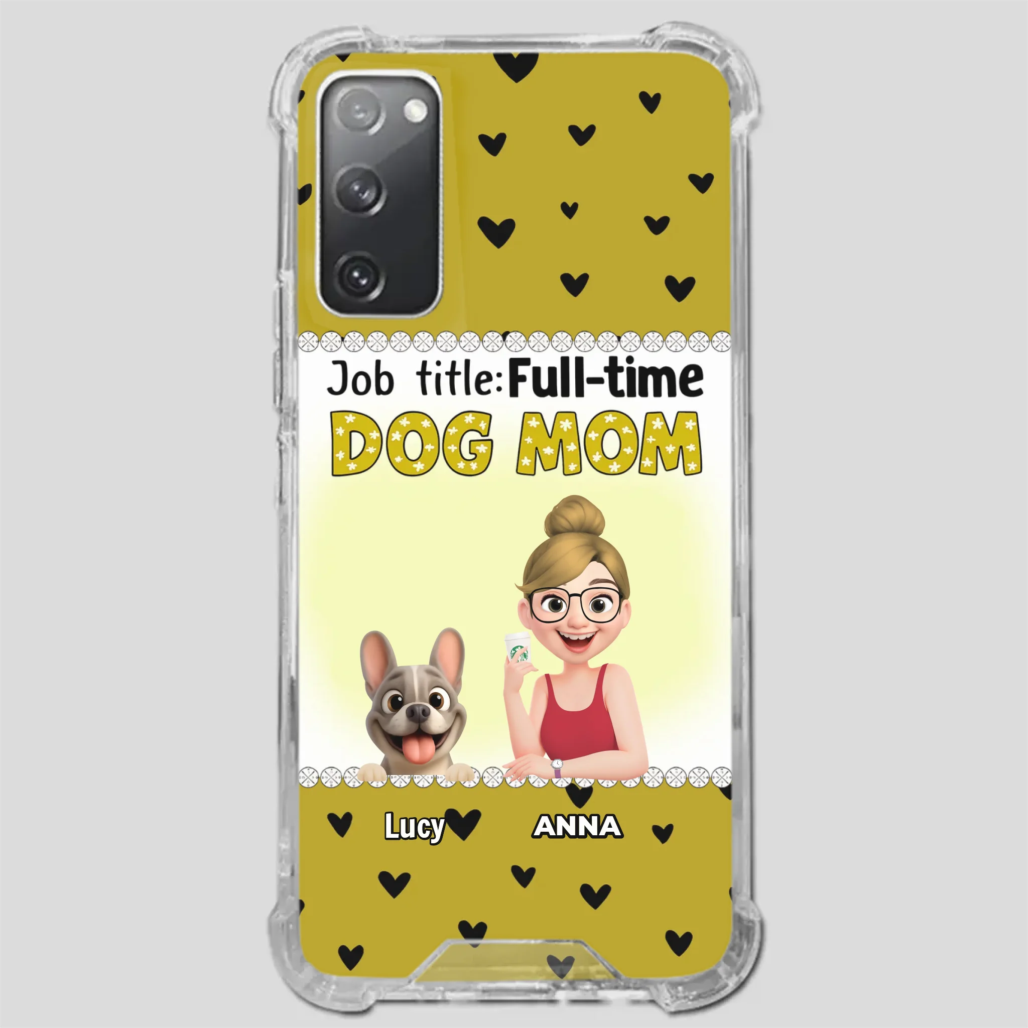 Customized French Bulldog Phone Case – Full-time Dog Mom Gift