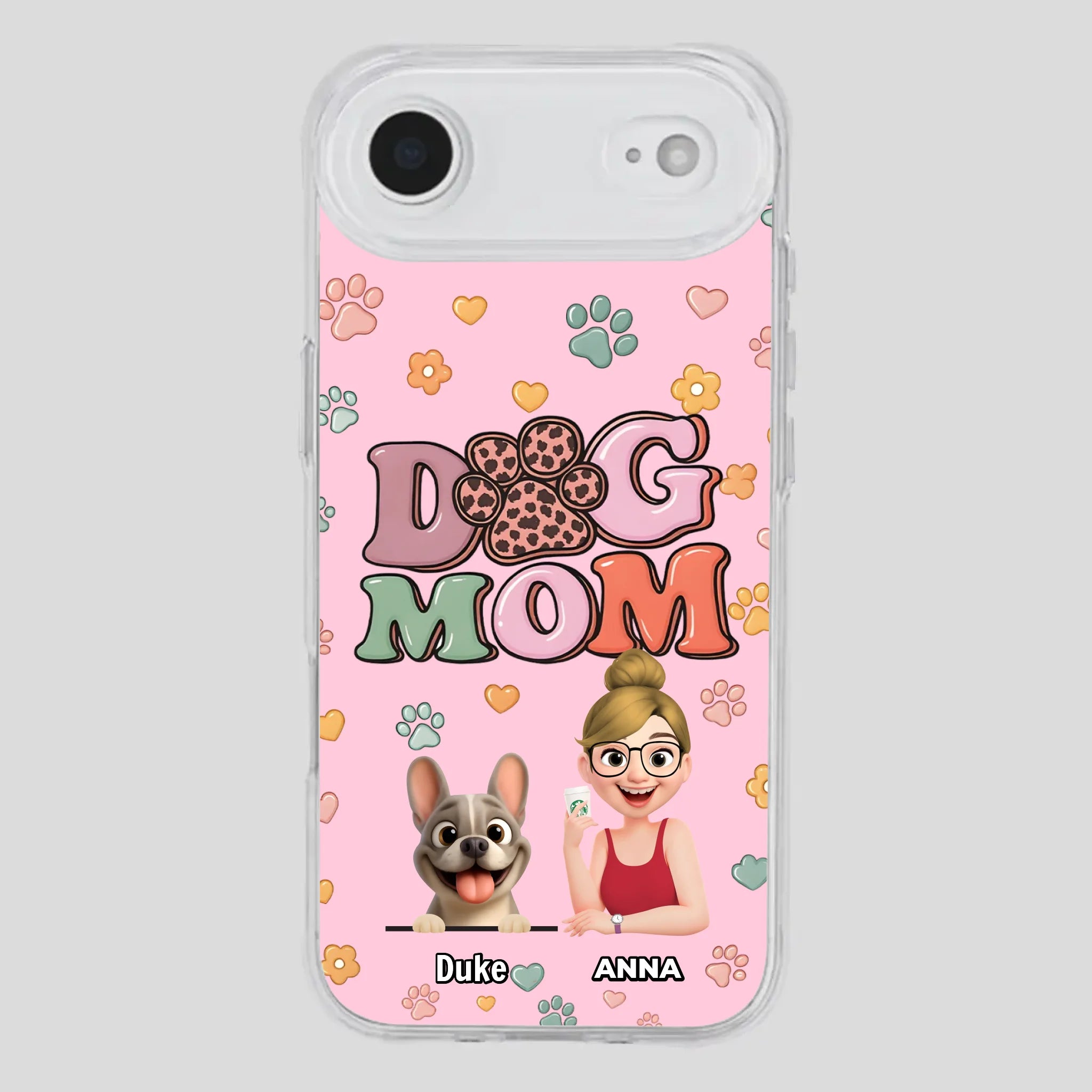 Customized Frenchie Phone Case – Cute Pattern Dog Lover Gift